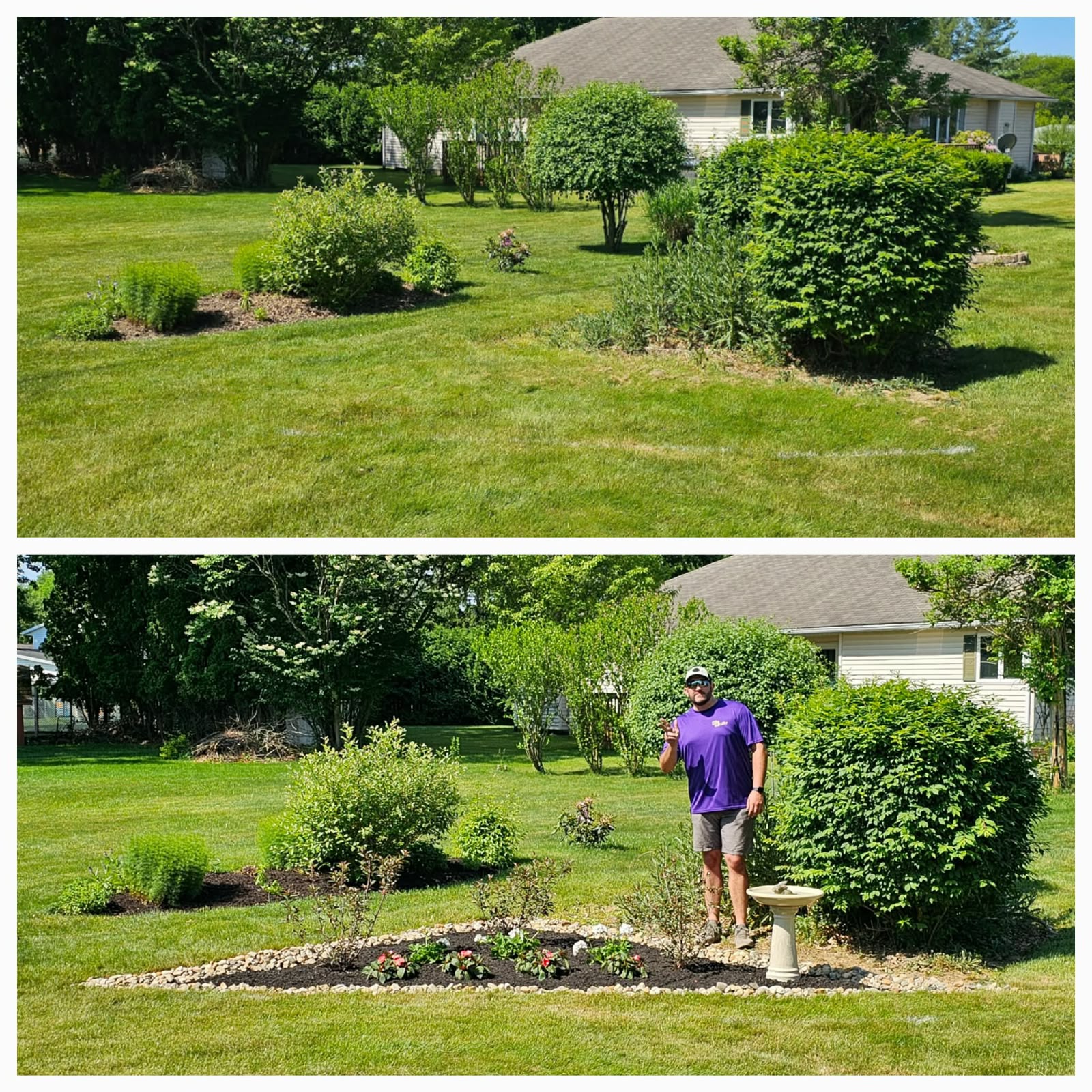 Recent outdoor cleanup work by No Limit Lawn Care LLC