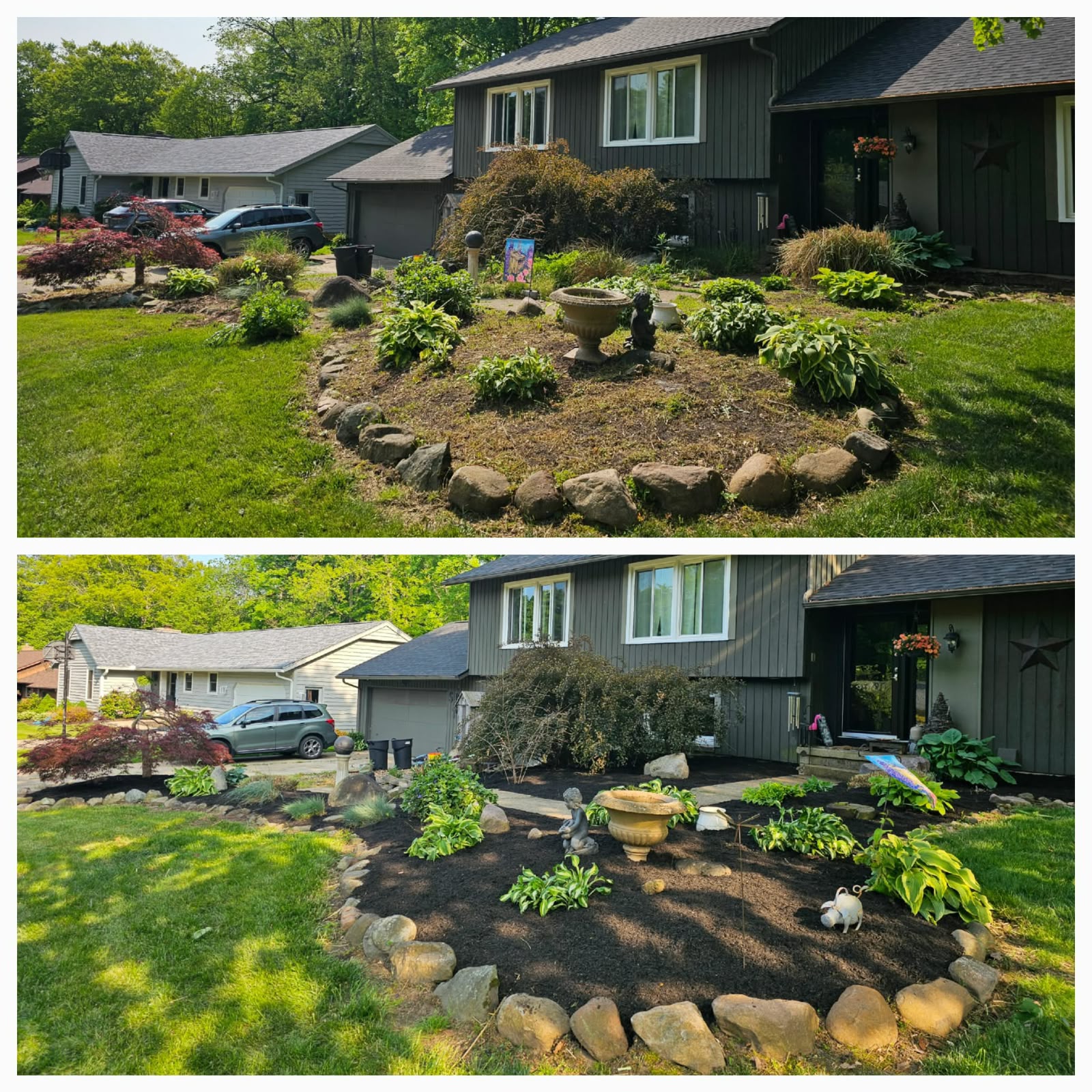 Recent outdoor cleanup work by No Limit Lawn Care LLC