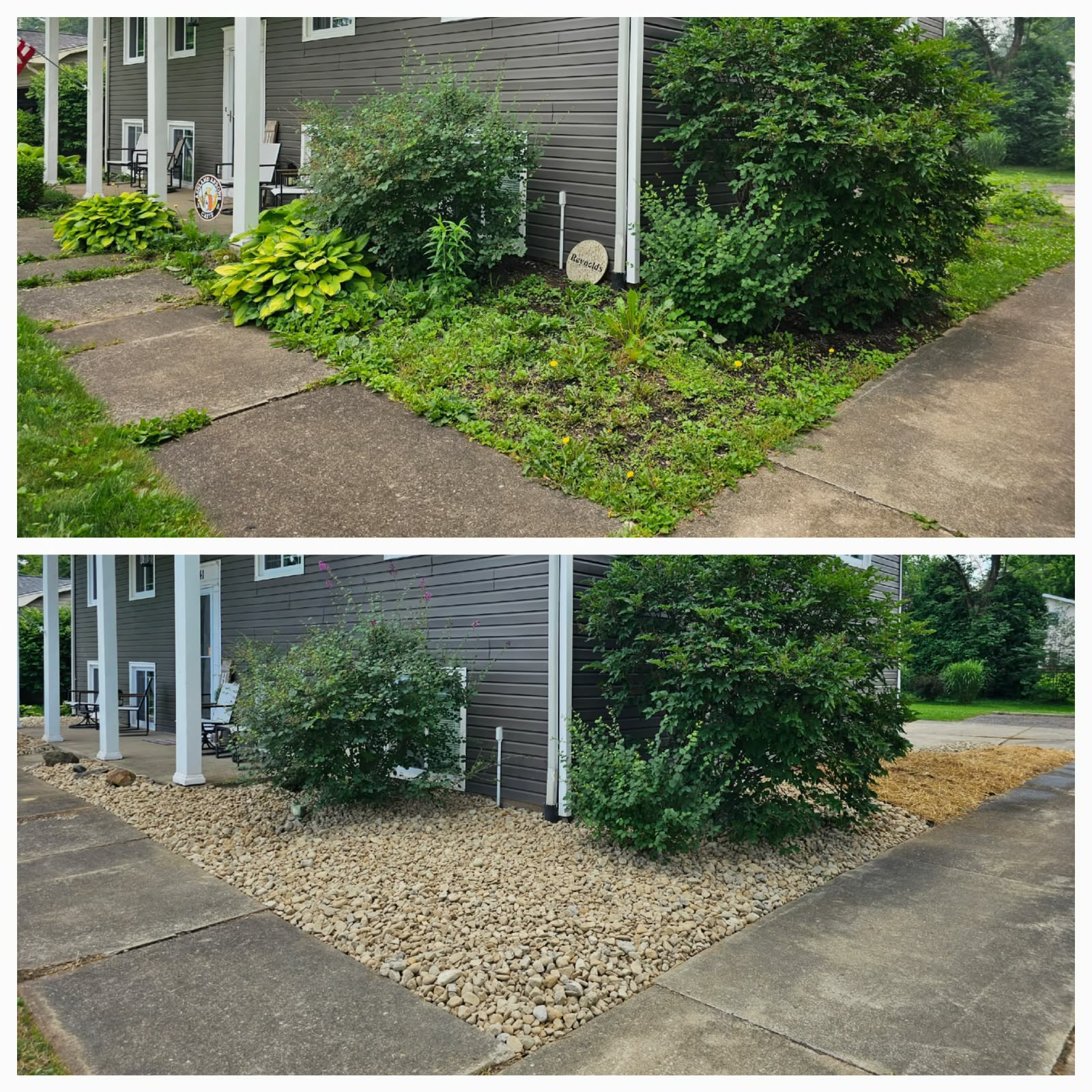 Recent outdoor cleanup work by No Limit Lawn Care LLC