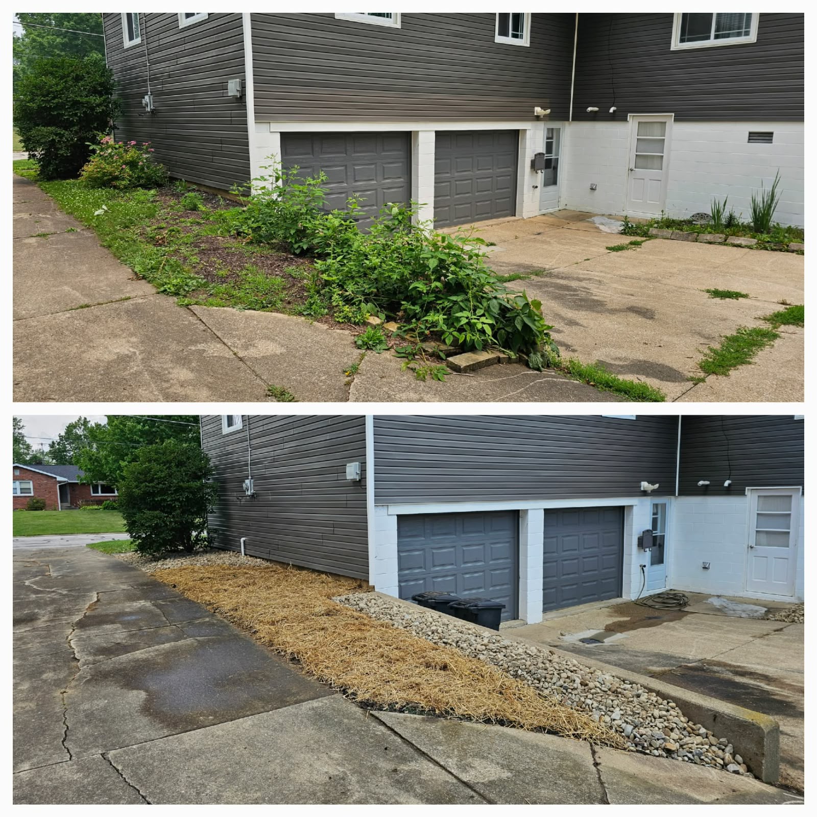 Recent outdoor cleanup work by No Limit Lawn Care LLC