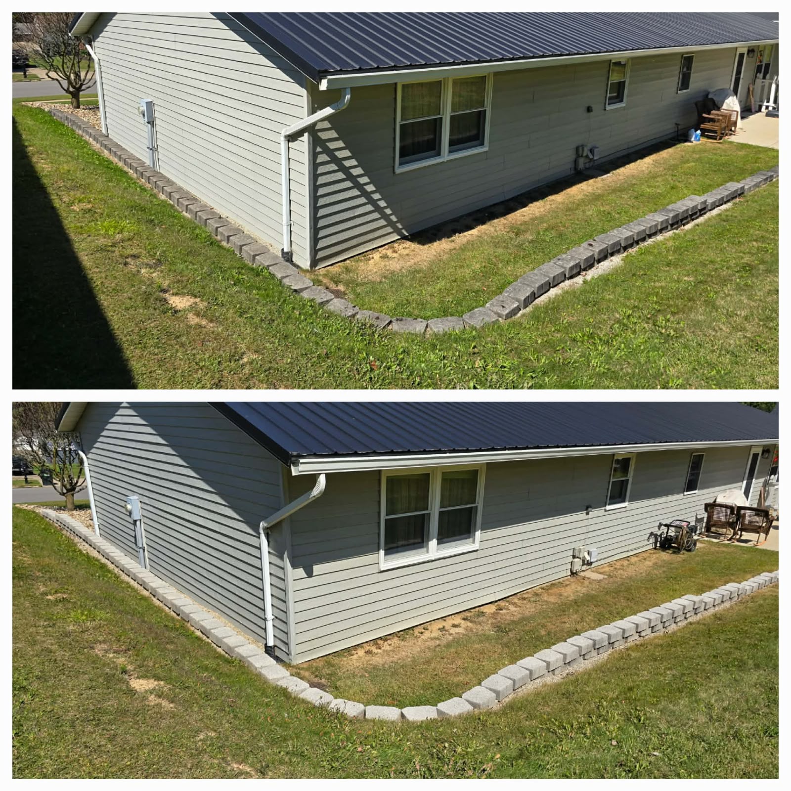 Recent outdoor cleanup work by No Limit Lawn Care LLC