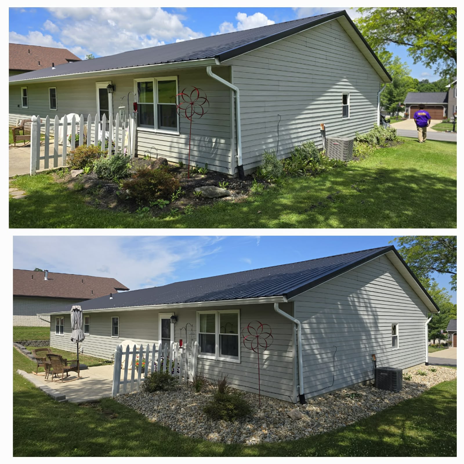 Recent outdoor cleanup work by No Limit Lawn Care LLC