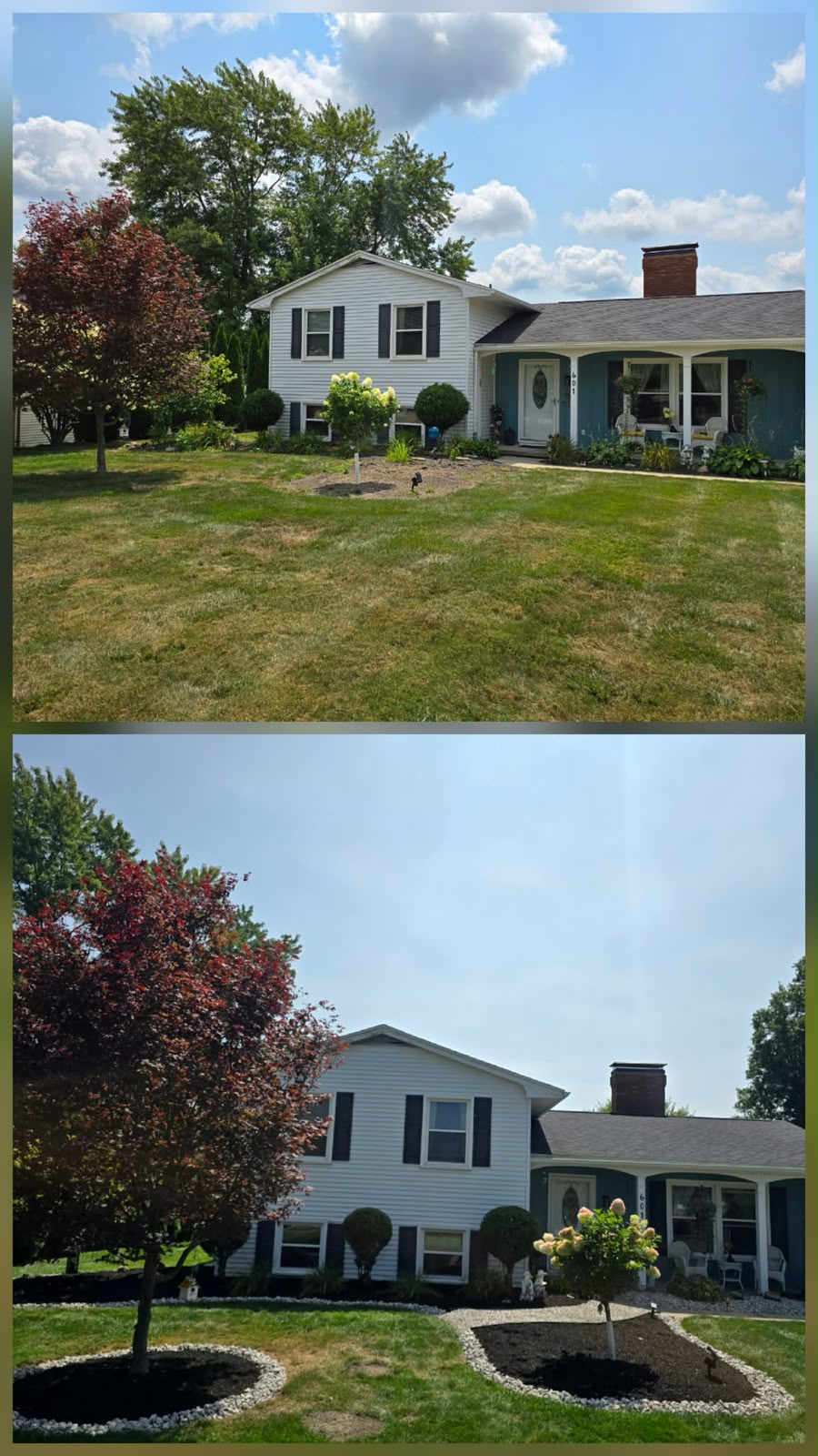 Recent outdoor cleanup work by No Limit Lawn Care LLC