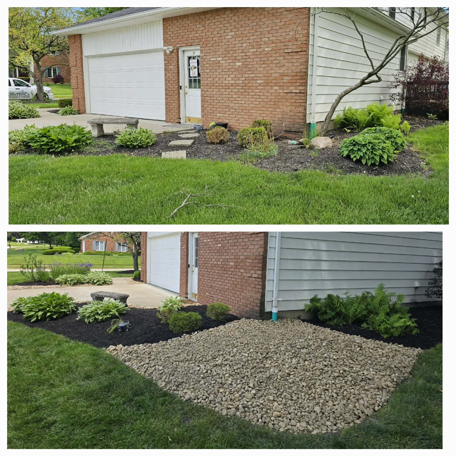Recent outdoor cleanup work by No Limit Lawn Care LLC