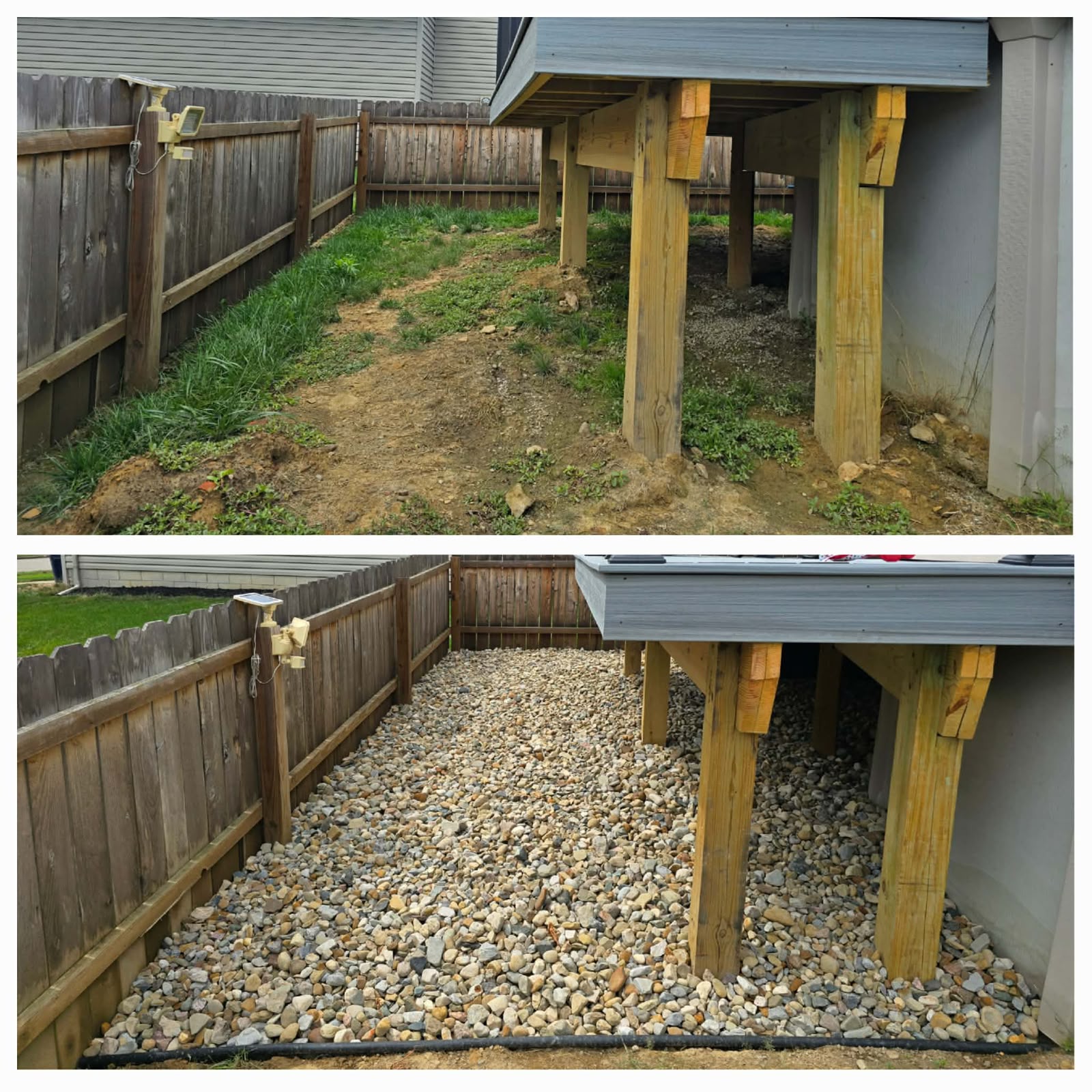 Recent outdoor cleanup work by No Limit Lawn Care LLC