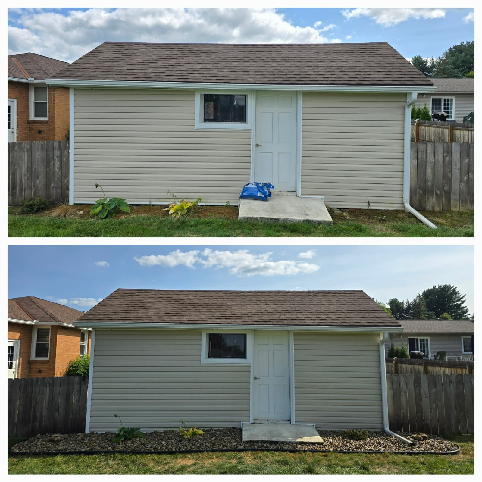Recent outdoor cleanup work by No Limit Lawn Care LLC