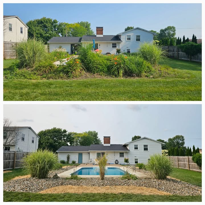 Recent outdoor cleanup work by No Limit Lawn Care LLC