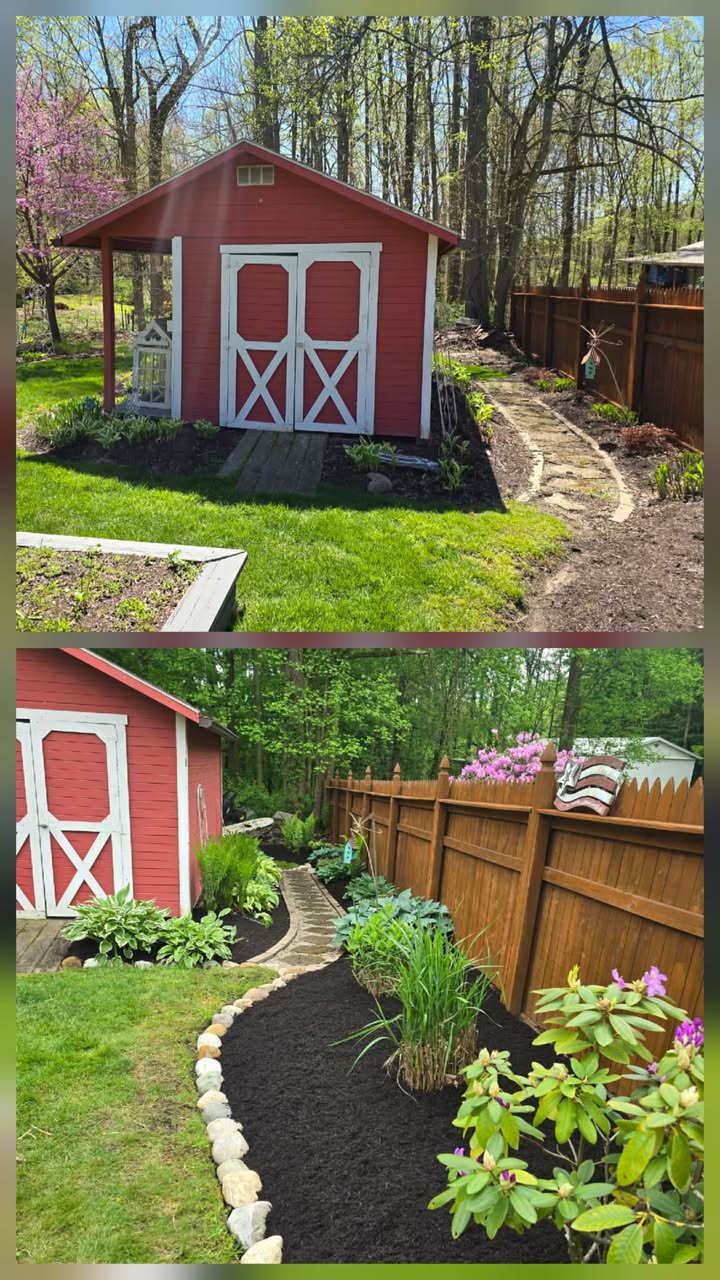 Recent outdoor cleanup work by No Limit Lawn Care LLC